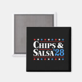 Aimant Chips And Salsa 2028 Funny Presidential Election 2 (Recto/Verso)