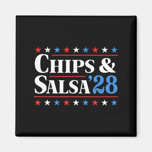 Aimant Chips And Salsa 2028 Funny Presidential Election 2 (Devant)