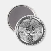 Aimant Chiropraticien en argent (Recto/Verso)
