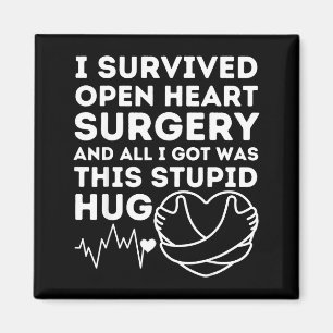 Aimant Chirurgie à cœur ouvert Amour Câlin Survivant Aprè