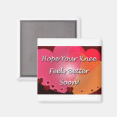 Aimant Chirurgie Du Genou Se Bien Bientôt Coeurs (Recto/Verso)