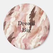 Aimant Chocolat à crème rose Brown Abstrait (Devant)