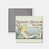 Aimant Chocolat Art Nouveau (Recto/Verso)