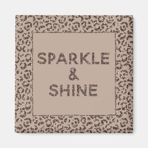 Aimant Chocolat Brown Mocha crème Parties scintillant léo