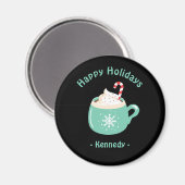 Aimant Chocolat chaud de Noël (Recto/Verso)