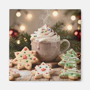 Aimant Chocolat Chaud et Biscuits au Sucre Noël