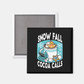 Aimant Chocolat Chaud et Charme de l'Hiver - Appels de Ca (Recto/Verso)