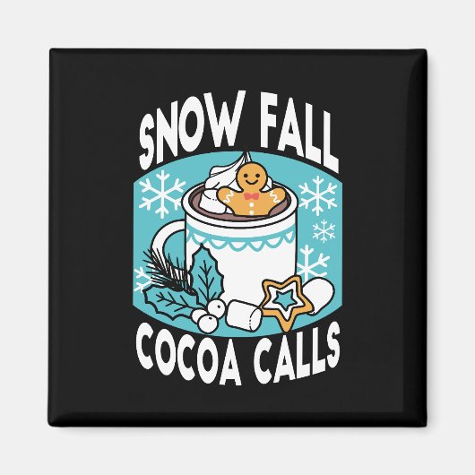 Aimant Chocolat Chaud et Charme de l'Hiver - Appels de Ca (Devant)