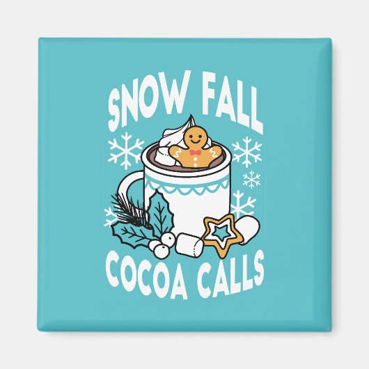 Aimant Chocolat Chaud et Charme de l'Hiver - Appels de Ca (Devant)