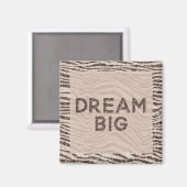 Aimant Chocolat Crème Brown Blush Zebra Parties scintilla (Recto/Verso)