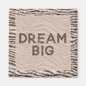 Aimant Chocolat Crème Brown Blush Zebra Parties scintilla (Devant)