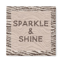 Chocolat Crème Brown Blush Zebra Parties scintilla