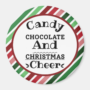 Aimant Chocolat de bonbons et fête de Noël