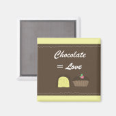 Aimant Chocolat Égal Amour (Recto/Verso)