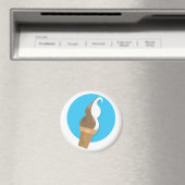 Aimant Chocolat et vanille Cone de crème glacée (In Situ (Lave-vaisselle))