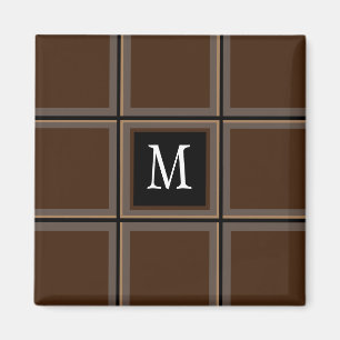 Aimant Chocolat foncé Brown personnalisé unique