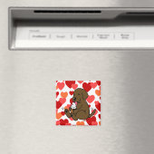 Aimant Chocolat Lab Lick Glace Cream avec Coeurs (In Situ (Lave-vaisselle))
