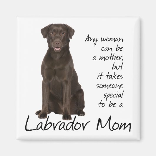 Aimant Chocolat Lab Maman (Devant)