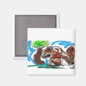 Aimant chocolat labrador art (Recto/Verso)