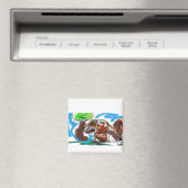 Aimant chocolat labrador art (In Situ (Lave-vaisselle))