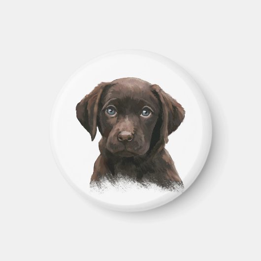 Aimant Chocolat Labrador Retriever Brown (Devant)