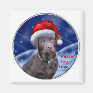 Aimant Chocolat Labrador Retriever Cadeaux de Noël