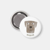 Aimant Chocolat Labrador Retriever Chien Fun Personnalisé (Recto/Verso)
