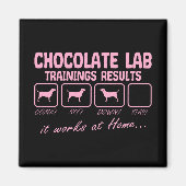 Aimant Chocolat Labrador Retriever Chien Lab Maman Funy (Devant)