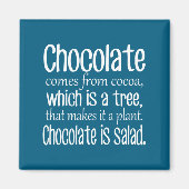 Aimant Chocolate Is Salad Funny Diet Quote  (Devant)