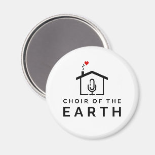Aimant Choir du logo de la Terre - réfrigérateur