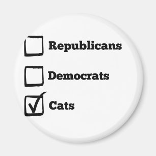 Aimant Choisis des chats ! Imprimer Cat Élections Politiq