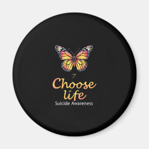 Aimant Choisissez la vie Suicide Awareness Libellule Colo