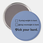 Aimant Choisissez votre perte de poids dur Perte de voyag (Recto/Verso)