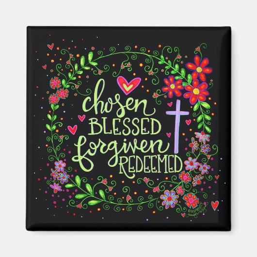 Aimant Choix de jolies fleurs de Pâques (Devant)