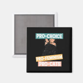 Aimant Choix Feminist Chat Maman Droits de reproduction P (Recto/Verso)