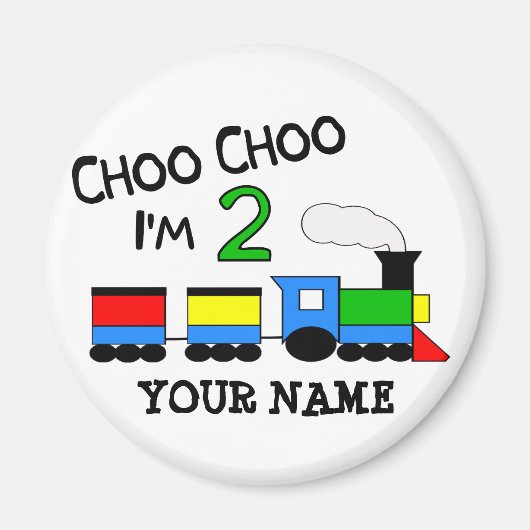 Aimant Choo Choo J'ai 2 ans ! Avec TRAIN (Devant)