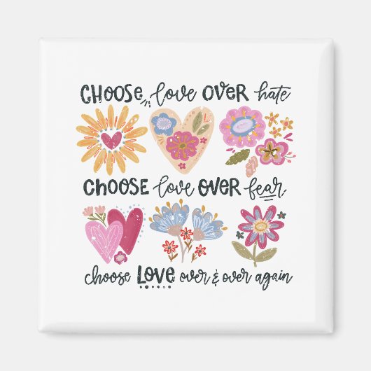 Aimant Choose love over hate. Choose love over fear.  (Devant)