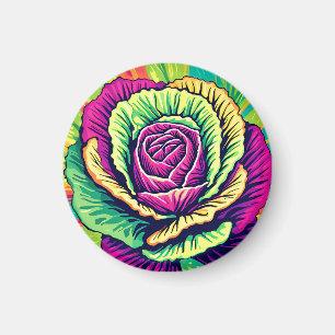 Aimant Chou vibrant Pop Art