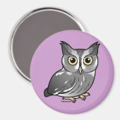 Aimant Chouette à cris oriental (phase grise) (Recto/Verso)