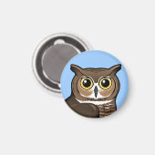 Aimant Chouette à grande corne (Recto/Verso)