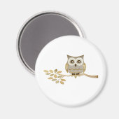 Aimant Chouette aux yeux larges dans l'arbre (Recto/Verso)