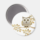 Aimant Chouette aux yeux larges dans l'arbre (Recto/Verso)