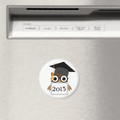 Aimant Chouette avec lunettes | Classe De 2015 Graduation (In Situ (Lave-vaisselle))