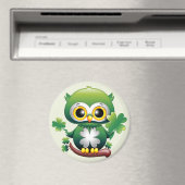 Aimant Chouette bébé mignon St Patrick dessin animé (In Situ (Lave-vaisselle))