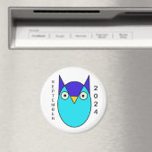 Aimant Chouette, bleu (In Situ (Lave-vaisselle))