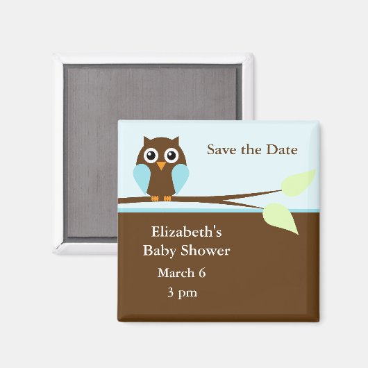 Aimant Chouette bleue (Recto/Verso)