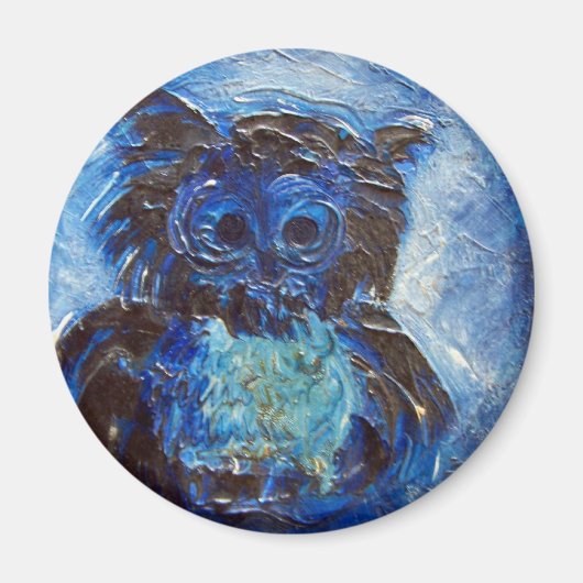 Aimant Chouette bleue (Devant)