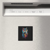 Aimant Chouette colorée (In Situ (Lave-vaisselle))