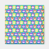 Aimant Chouette colorée Motif (Devant)