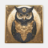 Aimant Chouette complexe Vintage (Devant)